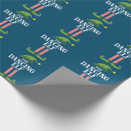 Dansende Elf Matching Family Group kerstparty Cadeaupapier (Hoek)