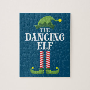 Dansende Elf Matching Family Group kerstparty Legpuzzel