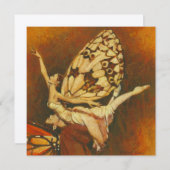 Dansende Fairies Square Felt Invite Kaart (Voorkant / Achterkant)