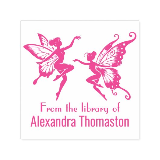 Dansende Feeën Vlindervleugels Bibliotheek Boeknaa Zelfinktende Stempel (Design)