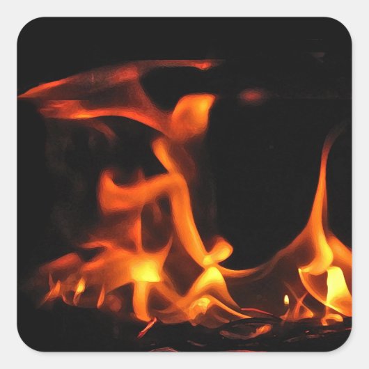 Dansende Fire Stickers (Voorkant)