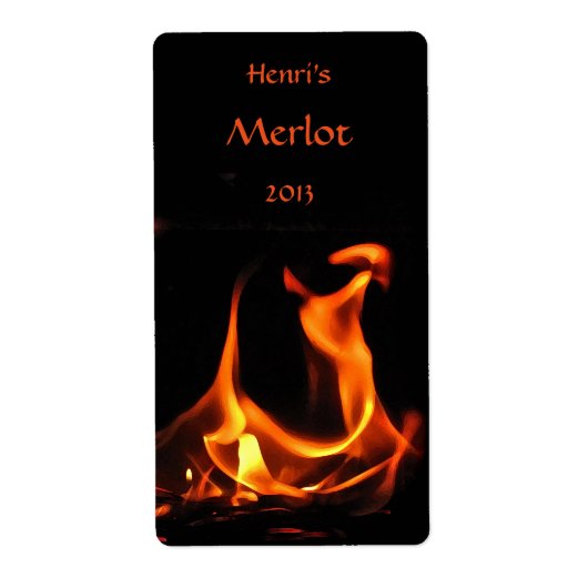 Dansende Fire Wijn Etiketten (Voorkant)