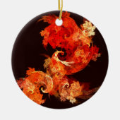 Dansende Firebird Abstract Art Circle Ornament (Voorkant)