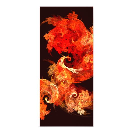 Dansende Firebird Abstract Art-rackkaart Reclamekaart (Voorkant)
