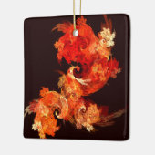 Dansende Firebird Abstract Art Square Ornament (Links)
