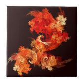 Dansende Firebird Abstract Art Tile Tegeltje (Voorkant)