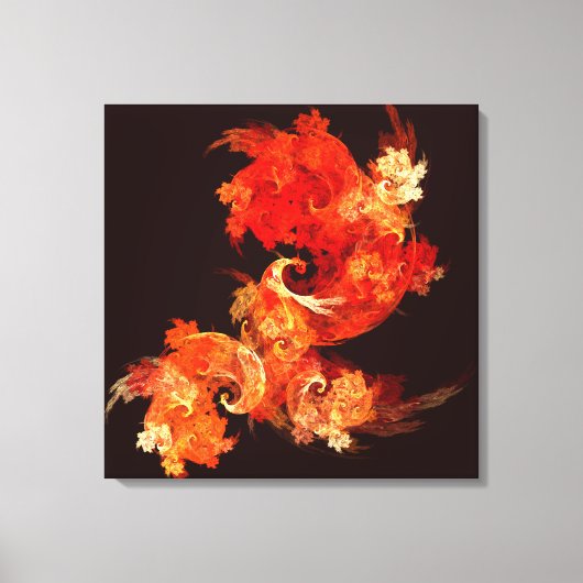 Dansende Firebird Abstract Wrapped Canvas Print (Voorkant)