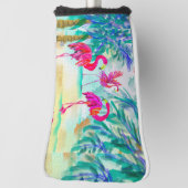 Dansende Flamingos trio Golfheadcover (Draai 90)