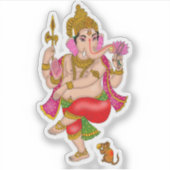 Dansende Ganesha Sticker (Voorkant)