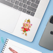 Dansende Ganesha Sticker (Laptop met iPhone)