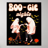 Dansende geest met pompoen Halloween Women's Graph Poster (Voorkant)