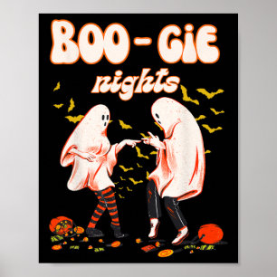 Dansende geest met pompoen Halloween Women's Graph Poster