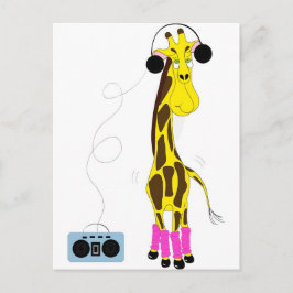 Dansende Giraffe Briefkaart