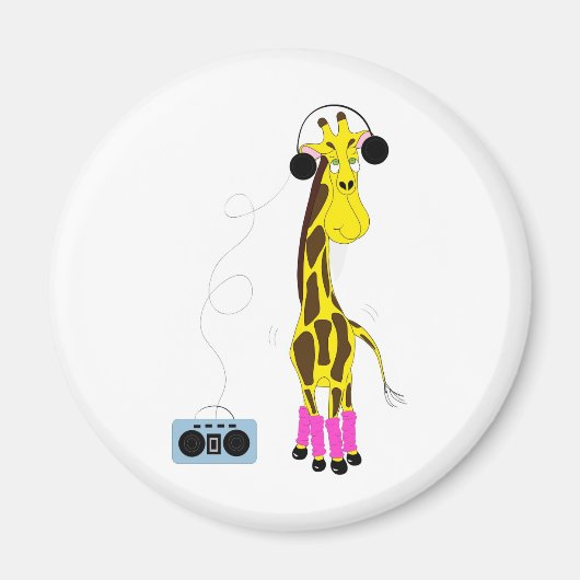 Dansende Giraffe Magneet (Voorkant)