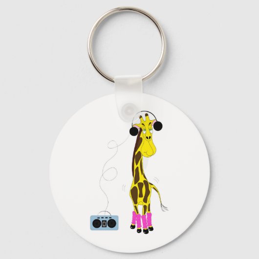 Dansende Giraffe Sleutelhanger (Voorkant)