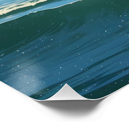 Dansende Golven onder de Hemel Perfect Poster (Hoek)