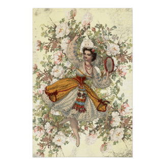 dansende gypsy Floral Mix en pas Poster aan Perfect Poster