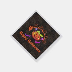 Dansende Happy Pumpkin Halloween-behandelingen  Servet