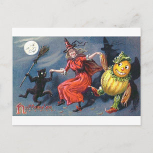 Dansende heks in Moonlight Briefkaart