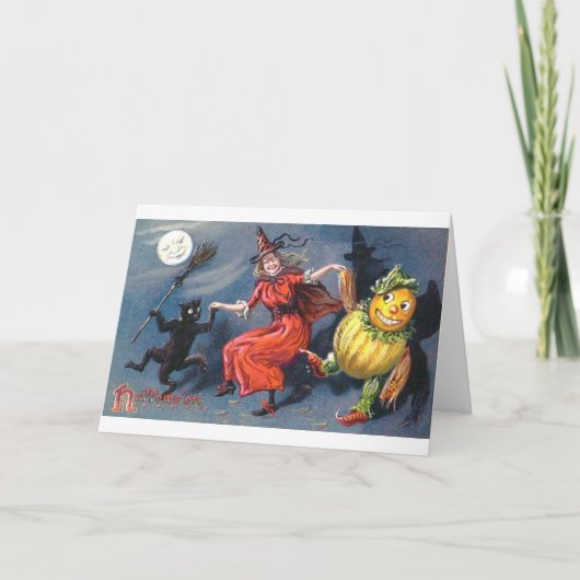 Dansende heks in Moonlight Kaart (Voorkant)