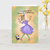 dansende heks kaart (Gele Bloem)