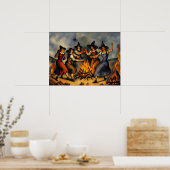 dansende heksen poster (Keuken)