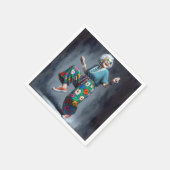 Dansende hipster oma servet (Hoek)