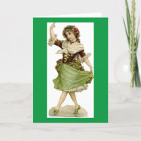 Dansende Irish Lass Holiday Kaart