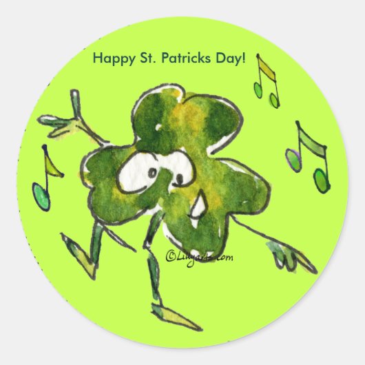 Dansende Irish Shamrock n Roll 11 Sticker (Voorkant)