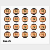  Dansende Jack o' Lantern Ronde Sticker (Vel)