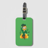 Dansende kabouter, St. Patrick's Day cartoon Bagagelabel (Voorkant (verticaal))