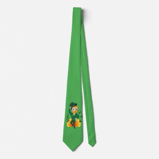 Dansende kabouter, St. Patrick's Day cartoon Stropdas (Voorkant)