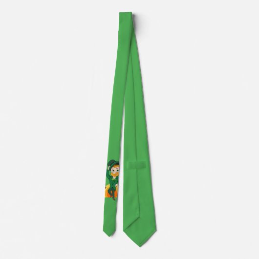 Dansende kabouter, St. Patrick's Day cartoon Stropdas (Achterkant)