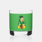 Dansende kabouter, St. Patrick's Day cartoon Whisky Glas (Achterkant)