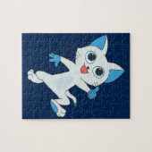 dansende kat puzzel legpuzzel (Horizontaal)