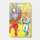 Dansende Katten Badge (Achterkant)