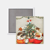 Dansende katten en honden magneet (Voorkant / Achterkant)