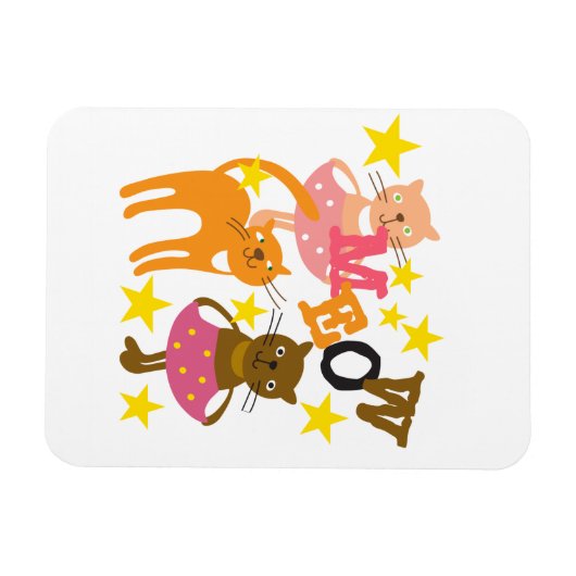 Dansende katten magneet (Horizontaal)