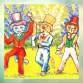 Dansende katten raamsticker (Vel 3)