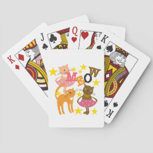 Dansende katten speelkaarten