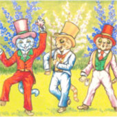 Dansende katten sticker (Voorkant)