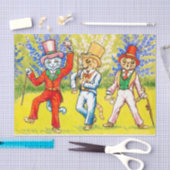 Dansende katten tissuepapier (Craft)
