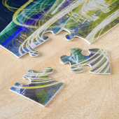 Dansende kerstlichten legpuzzel (Zijkant)