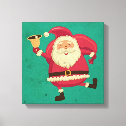 dansende Kerstman Canvas Afdruk (Voorkant)