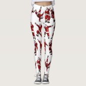 dansende Kerstman Leggings (Voorkant)