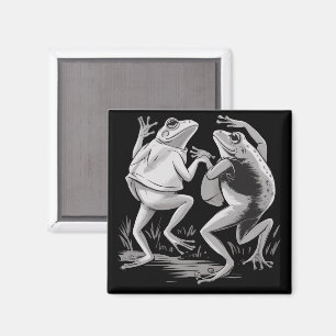 Dansende Kikkers Pad Goblincore Donkere Academics Magneet