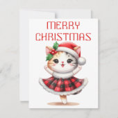 Dansende Kitty - Kerstkaart (Voorkant)