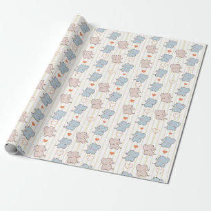 Dansende kleine Baby olifanten Cadeaupapier
