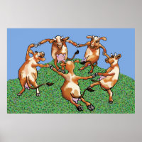 Dansende koeien door Mootisse