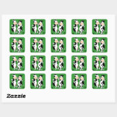 Dansende Koeien (filmsterren) Vierkante Sticker (Vel)